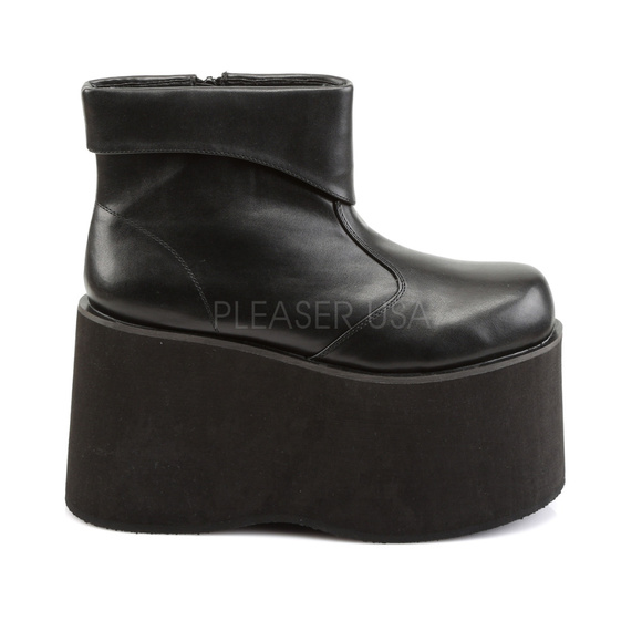 Mens Gothic Platform Monster Cuff Boots - Picture 5 of 5